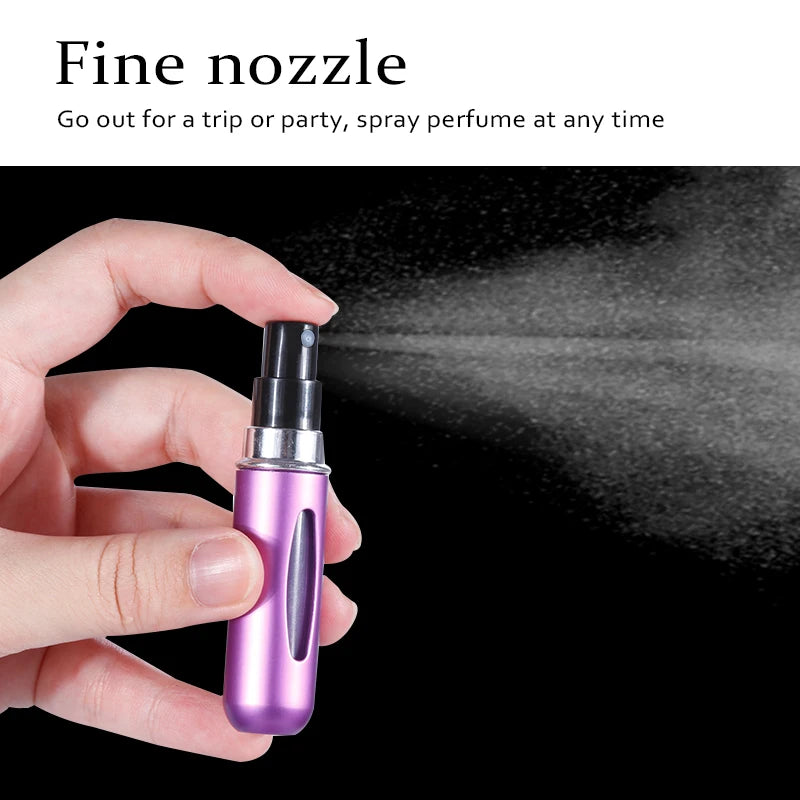 5ml/8ml Perfume Spray Bottle Mini Portable Refillable Aluminum Atomizer Bottle 5ml Container perfume refill bottle travel